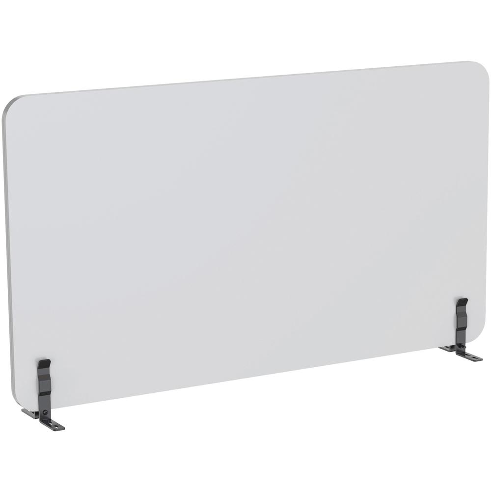 Lorell Acoustic Desktop Privacy Panel - 47.2" Width x 23.6" Height - Polyester Fiber - Light Gray - 1 Each. Picture 4