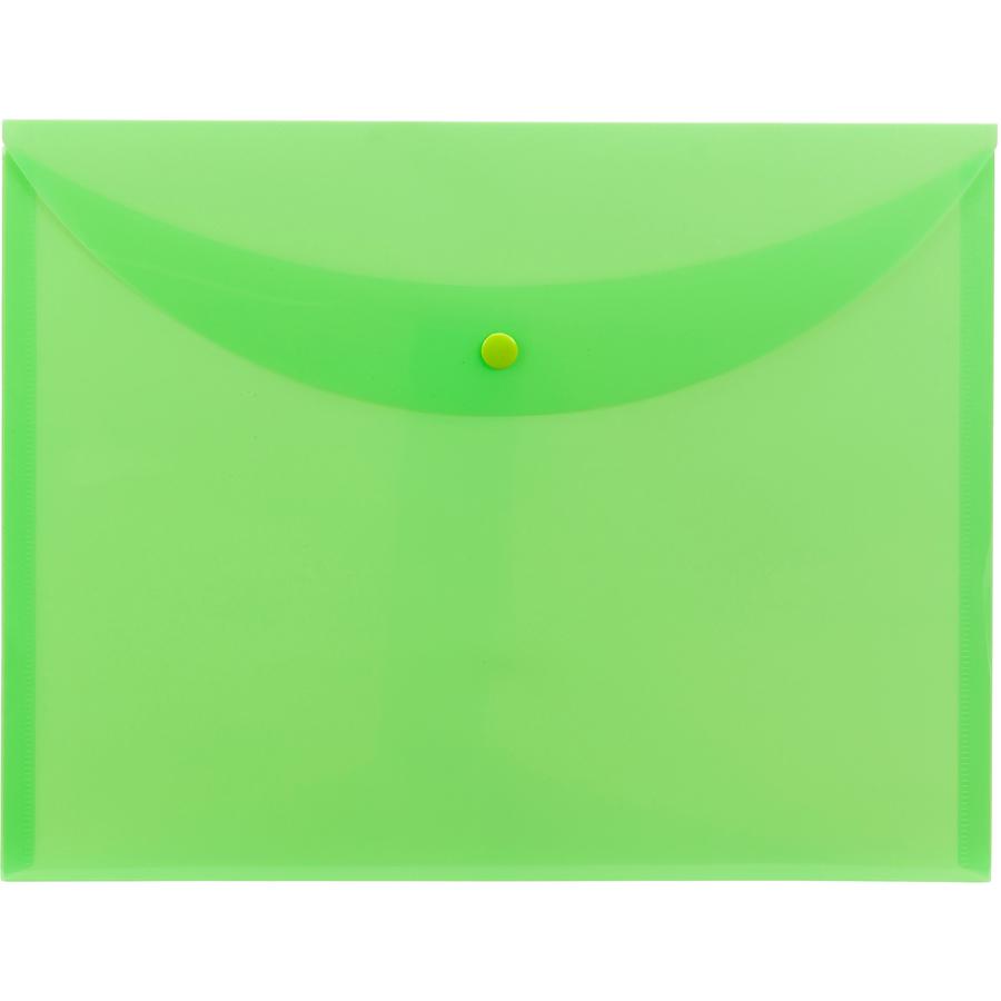 Smead Letter File Wallet - 8 1/2" x 11" - Green - 10 / Box. Picture 7