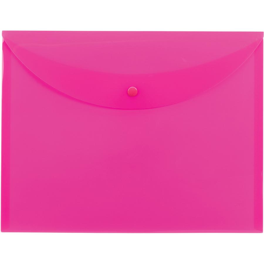 Smead Letter File Wallet - 8 1/2" x 11" - Pink - 10 / Box. Picture 7