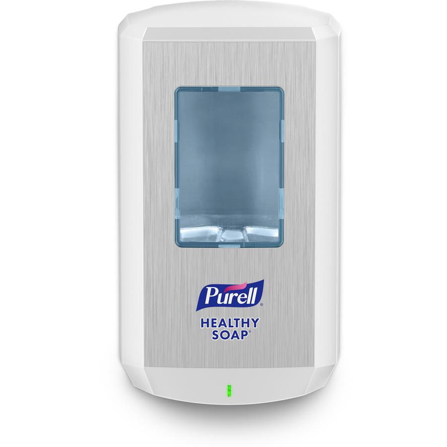 PURELL&reg; CS6 Soap Dispenser - Automatic - 1.27 quart Capacity - Support 4 x C Battery - Touch-free, Wall Mountable, Site Window, Refillable, Lockable, Durable - White - 2 / Carton. Picture 3