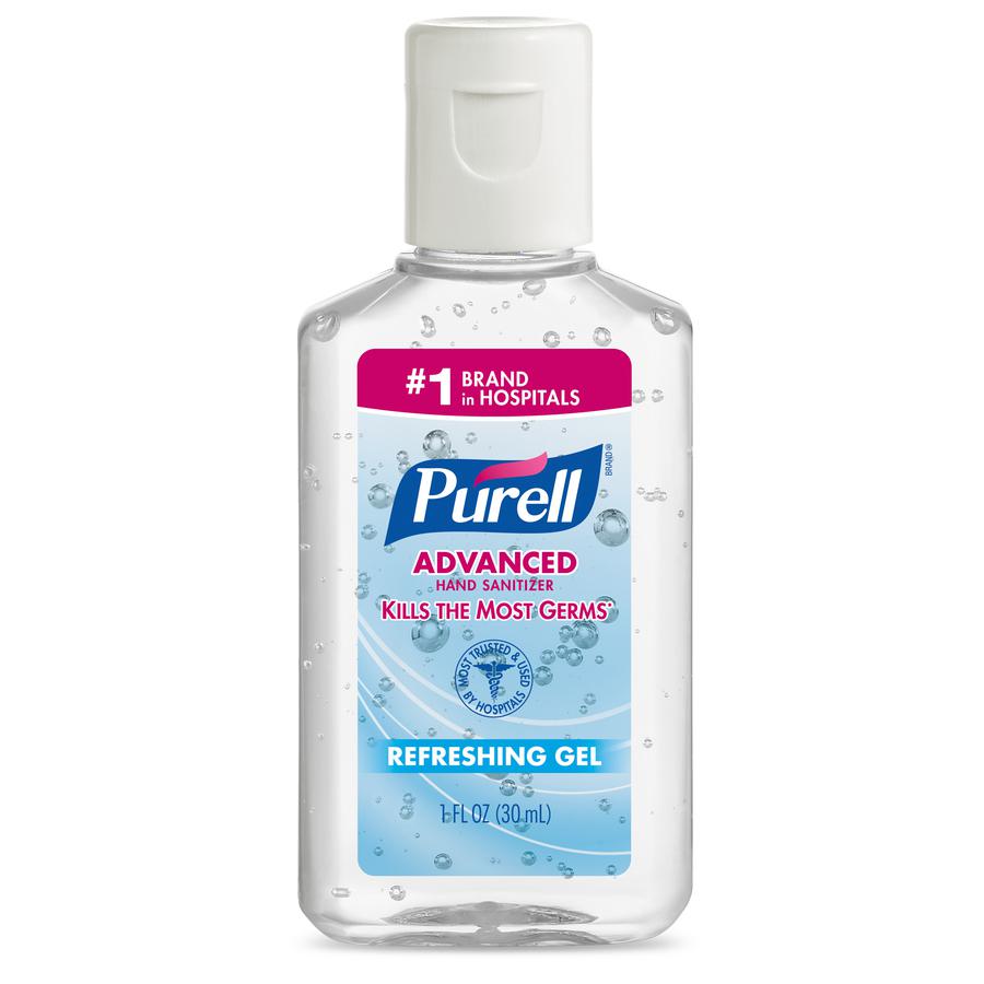 PURELL&reg; Hand Sanitizer Gel - 1 fl oz (29.6 mL) - Flip Top Bottle Dispenser - Kill Germs - Hand - Clear - 250 / Carton. Picture 3