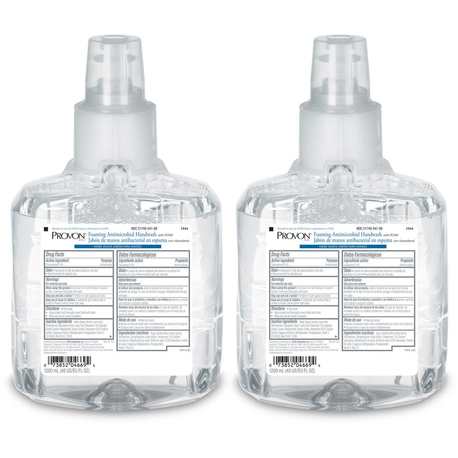 Provon LTX-12 Foaming Antibacterial Handwash - Floral ScentFor - 40.6 fl oz (1200 mL) - Pump Bottle Dispenser - Bacteria Remover, Kill Germs - Hand - Antibacterial - Blue - Triclosan-free, Pleasant Sc. Picture 5