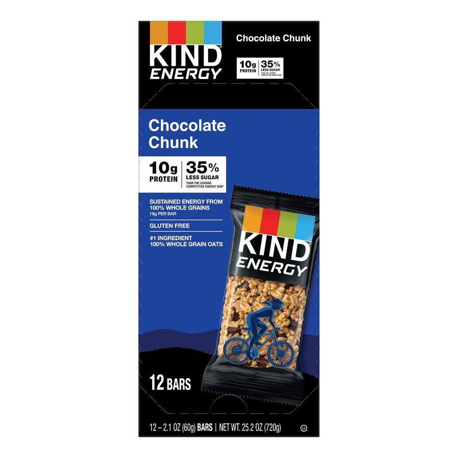 KIND Energy Bars - Gluten-free, Individually Wrapped - Chocolate Chunk - 12 / Box. Picture 2