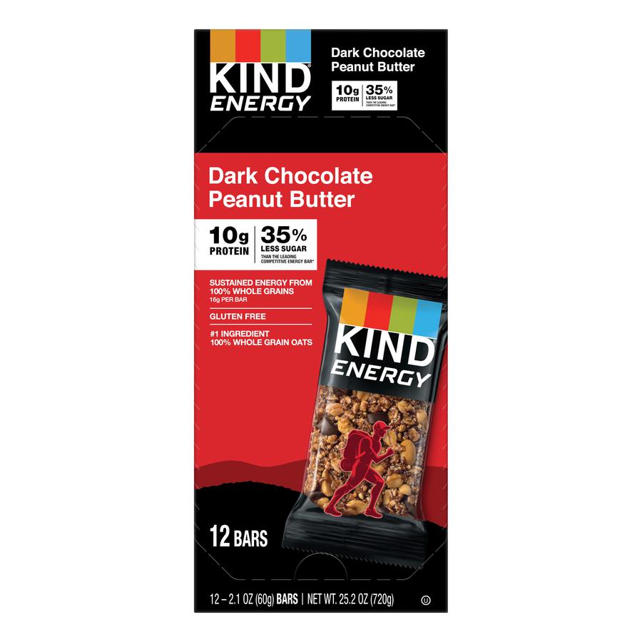 KIND Energy Bars - Gluten-free, Individually Wrapped - Dark Chocolate, Peanut - 12 / Box. Picture 2