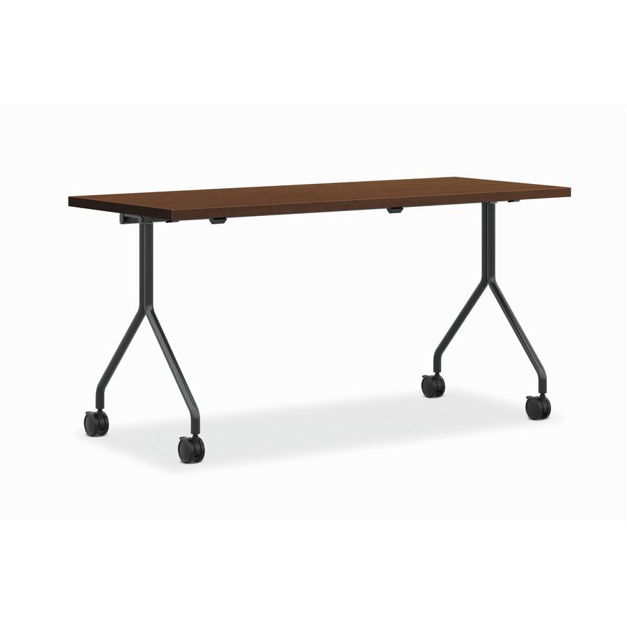 HON Between Nesting Table | Rectangle | 30"D x 60"W | Shaker Cherry Laminate - Rectangle Top - Flip Base - 60" Table Top Width x 30" Table Top Depth x 1.13" Table Top Thickness - 29" Height - Shaker C. Picture 3