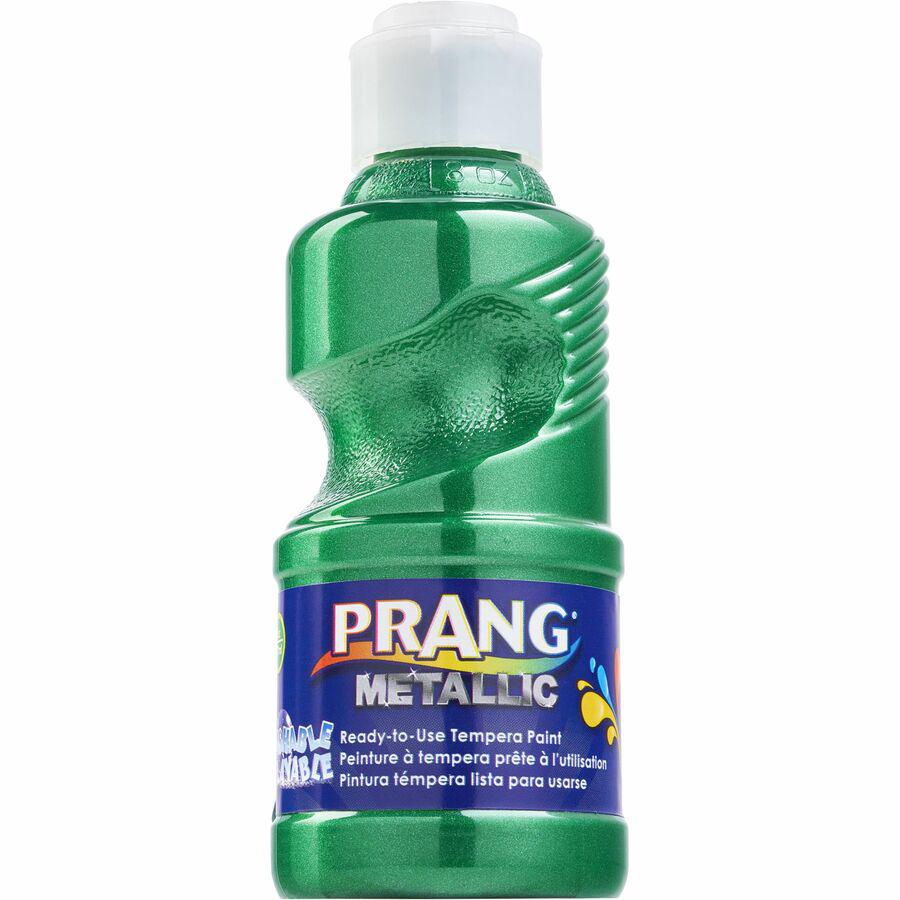 Prang Ready-to-Use Washable Metallic Paint - 8 fl oz - 1 Each - Metallic Green. Picture 2