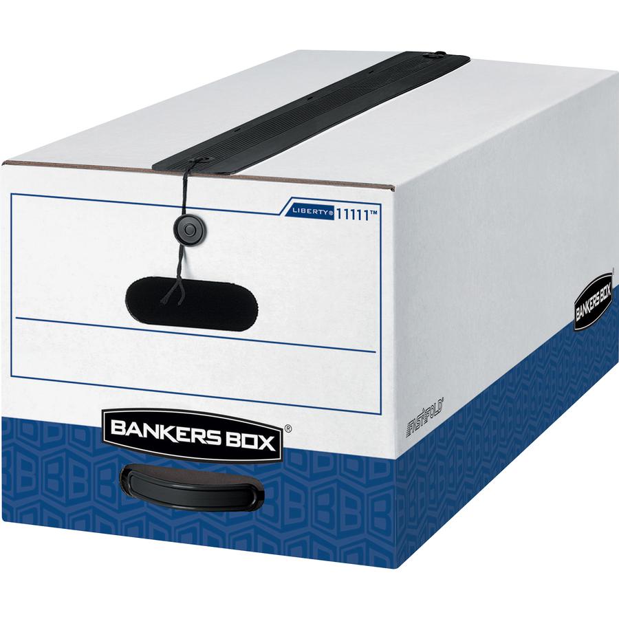 Bankers Box Liberty Plus Heavy-duty Letter File Box - Internal Dimensions: 12" Width x 24" Depth x 10" Height - External Dimensions: 12.3" Width x 24.1" Depth x 10.8" Height - Media Size Supported: Le. Picture 4
