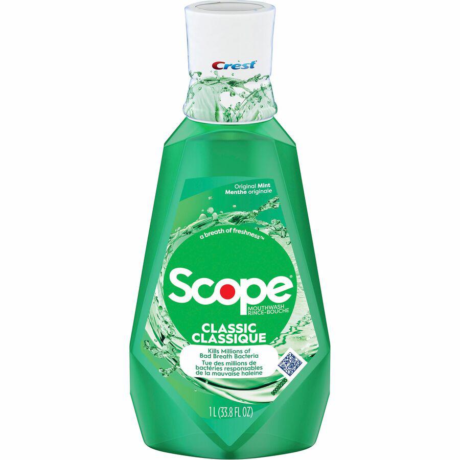 P&G Scope Classic Mouthwash - For Bad Breath - Mint - 1.06 quart - 1 Each. Picture 2