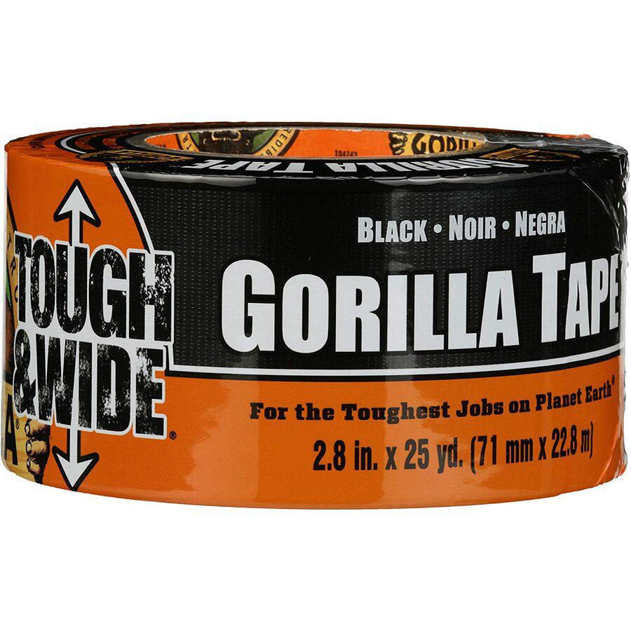 Gorilla Tough & Wide Tape - 25 yd Length x 2.88" Width - 1 Each - Black. Picture 3