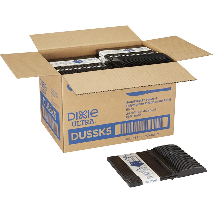 GP Pro Dixie Ultra SmartStock Series-T Knife Refill - 960/Carton - Knife - Breakroom - Black. Picture 5