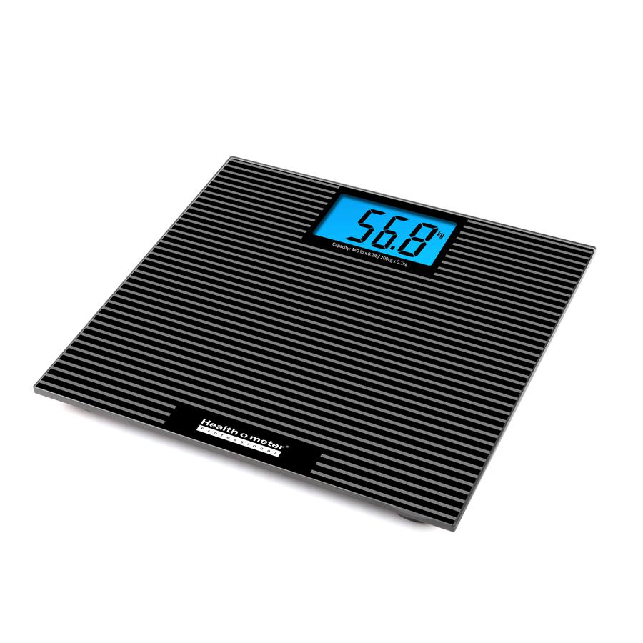 Health o Meter Digital Glass Scale - 440 lb / 180 kg Maximum Weight Capacity - Black. Picture 2