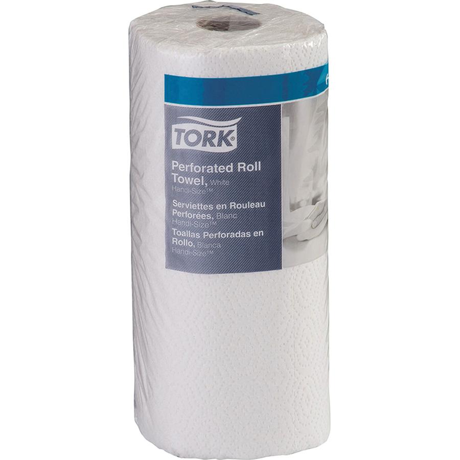 TORK Perforated Roll Paper Towels - 30 / Carton - White. Picture 2