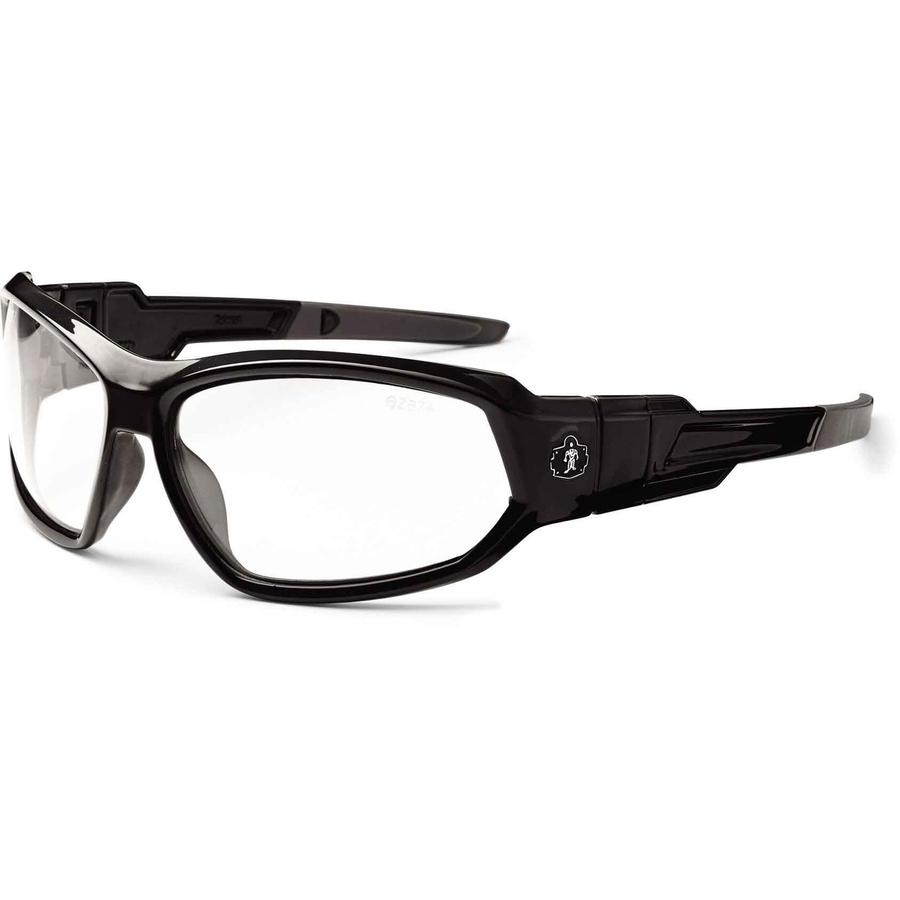 Skullerz Loki AF Clear Safety Glasses - Black Frame/Clear Lens. Picture 2