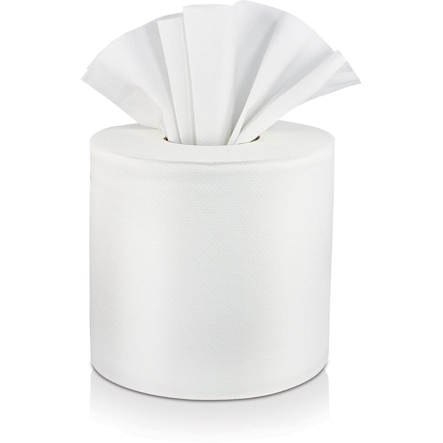Solaris Paper Livi VPG Select Center Pull Towel - 2 Ply - 7.40" x 10.90" - White - 6 Rolls Per Container - 660 Per - 1 / Carton. Picture 2