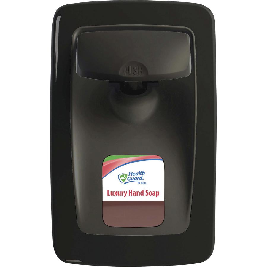 Health Guard Manual Dispenser - Manual - 1.27 quart Capacity - Durable, Germ Free, Wall Mountable, Leak Proof, Key Lock, Refillable - Black - 1Each. Picture 2