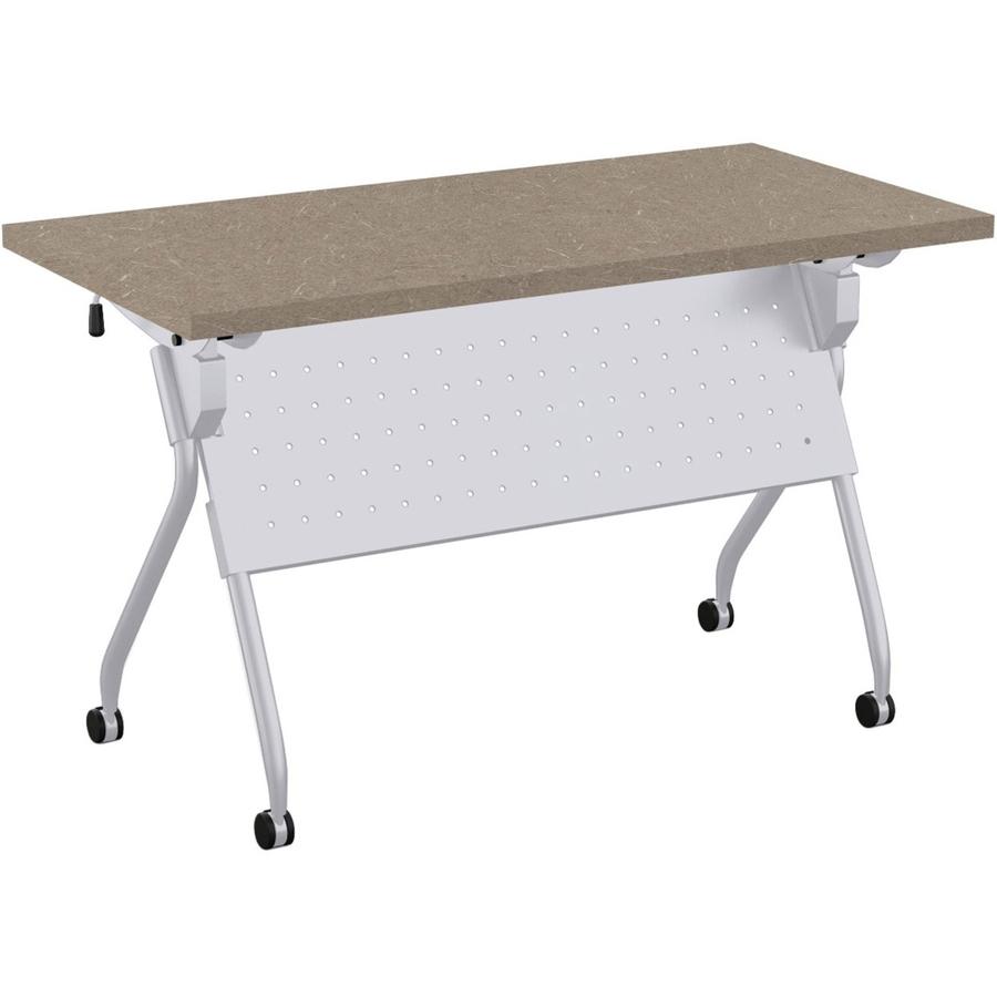 Special-T Transform-2 Flip & Nest Table - For - Table TopEvening Tigris Rectangle Top - Silver Cross Beam Base x 48" Table Top Width x 24" Table Top Depth x 1.25" Table Top Thickness - 30" Height - As. Picture 4