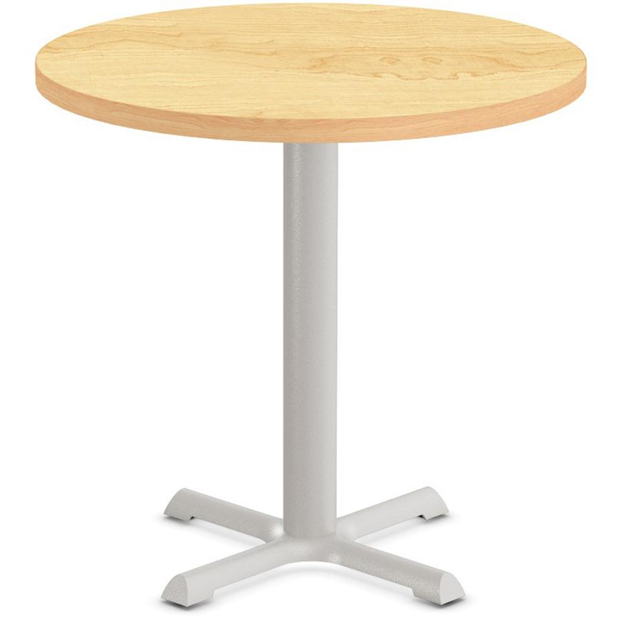 Special-T StarX-2 Dining Table - Crema Maple Round Top - Gray, Powder Coated x 36" Table Top Diameter - 29" Height - Assembly Required - Thermofused Laminate (TFL) Top Material - 1 Each. Picture 3