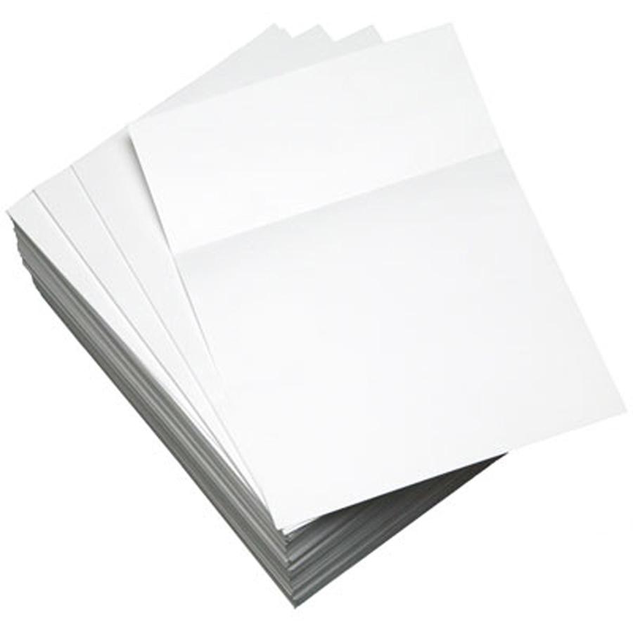 Lettermark Punched & Perforated Papers with Perforations 3-1/2" from the Bottom - White - 92 Brightness - Letter - 8 1/2" x 11" - 24 lb Basis Weight - 90 g/m&#178; Grammage - 2500 / Carton - 2500 Shee. Picture 2