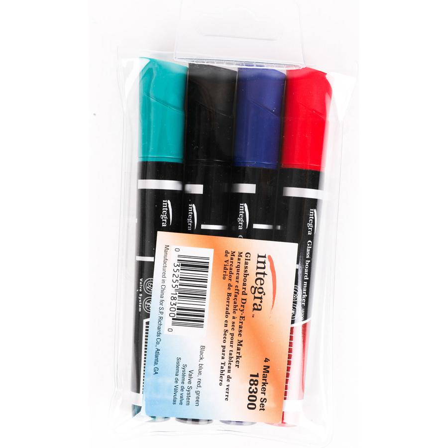 Integra Dry-Erase Markers - Assorted - 4 / Pack. Picture 3