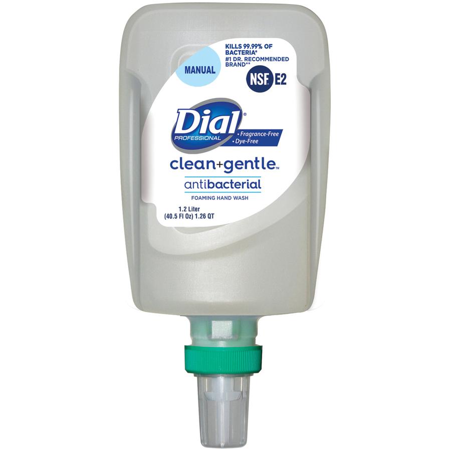 Dial FIT Refill Clean+ Foaming Hand Wash - 40.6 fl oz (1200 mL) - Bacteria Remover, Odor Remover - Skin, Hand - Antibacterial - Fragrance-free, Dye-free - 3 / Carton. Picture 2