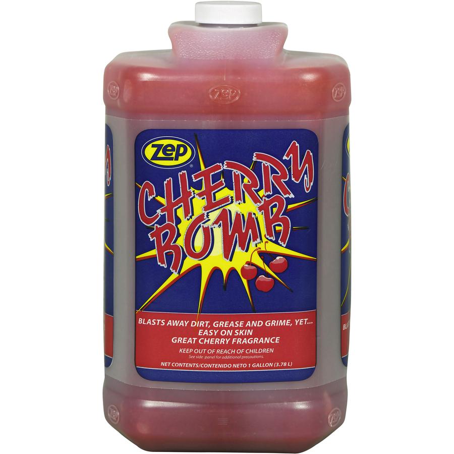 Zep Cherry Bomb Hand Soap - Cherry ScentFor - 1 gal (3.8 L) - Bottle Dispenser - Dirt Remover, Grime Remover, Soil Remover, Ink Remover, Resin Remover, Paint Remover, Adhesive Remover, Tar Remover, Ca. Picture 2