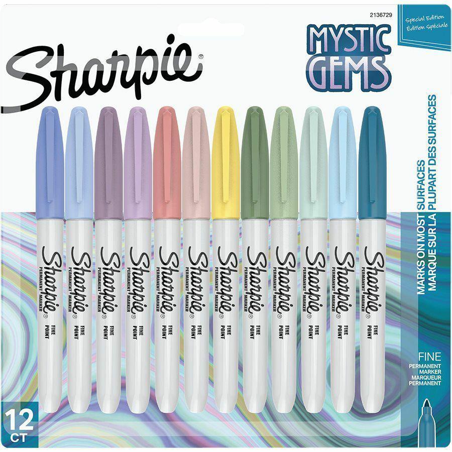 Sharpie Mystic Gems Permanent Markers - Fine Marker Point - Multi - 12 / Pack. Picture 4