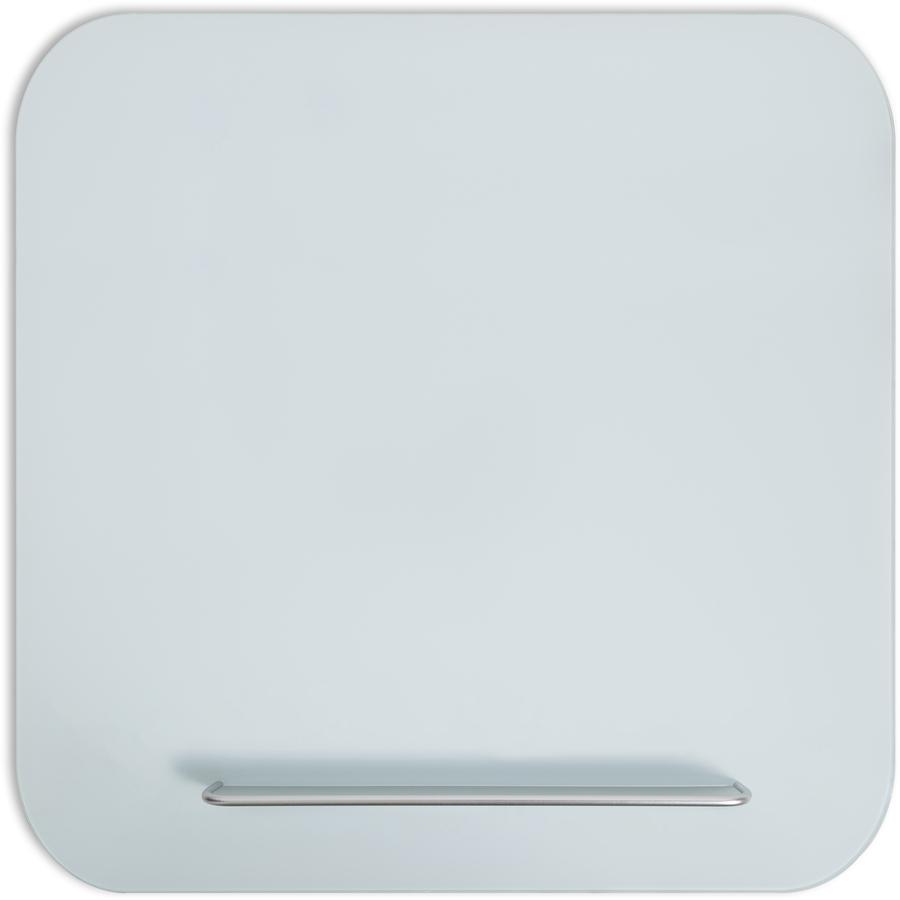U Brands Magnetic White Glass Dry-Erase Board, 35" X 35" - 35" (3 ft) Width x 35" (3 ft) Height - White Tempered Glass Surface - Square - Horizontal/Vertical - 1 Each. Picture 5