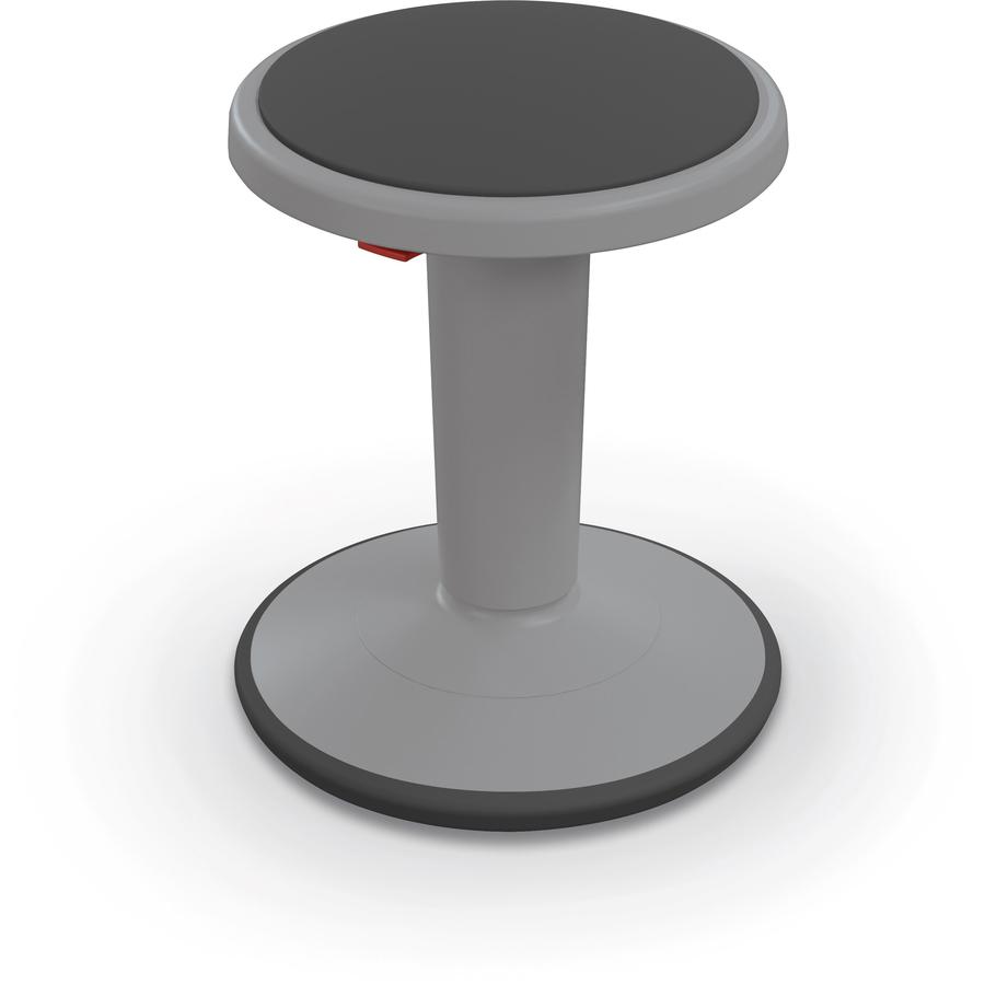 Balt Hierarchy Grow Stool - Gray Polypropylene, Thermoplastic Elastomer (TPE) Seat - Cool Gray Polypropylene Frame - Rounded Base - 1 Each. Picture 11