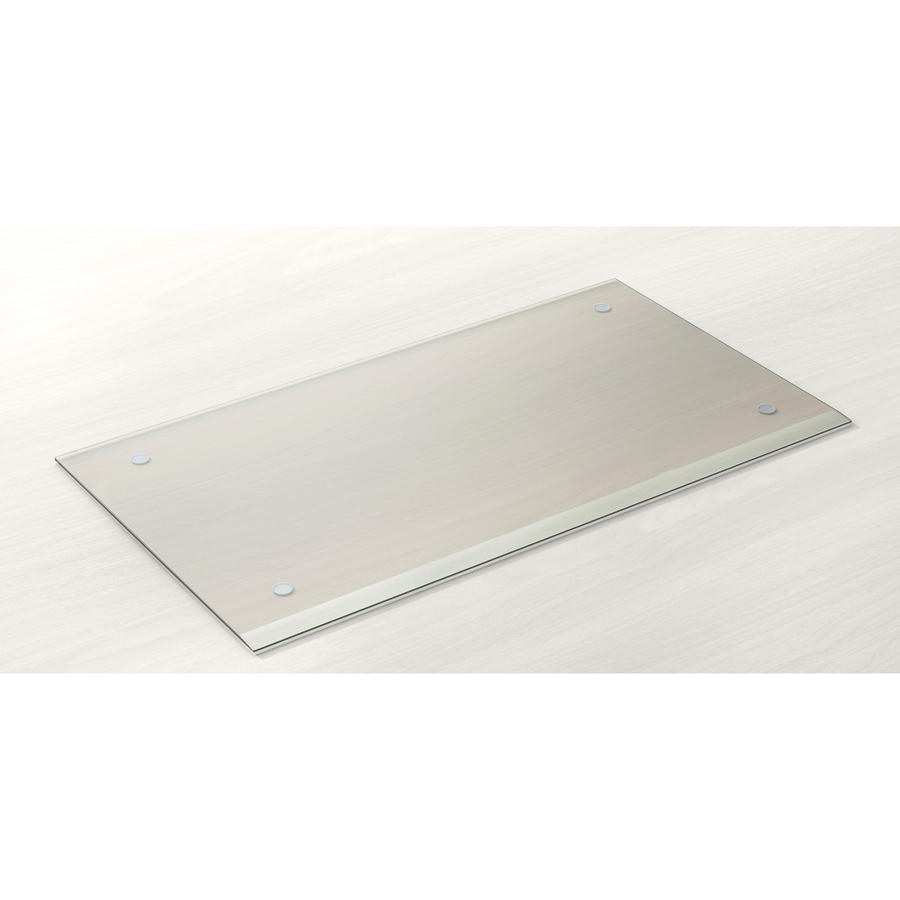 Lorell Desk Pad - Rectangle - 36" Width - Rubber - Clear. Picture 2