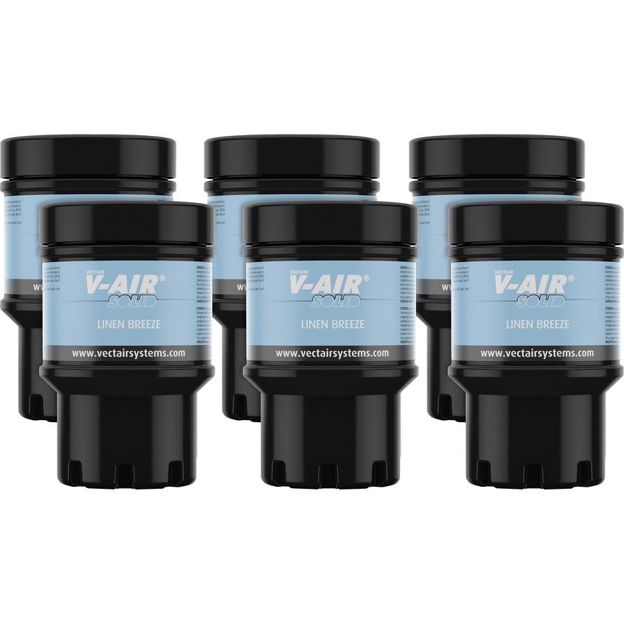 Vectair Systems V-Air MVP Dispenser Fragrance Refill - Spray - 6000 ft³ - Linen - 60 Day - 6 / Carton - Odor Neutralizer. Picture 3