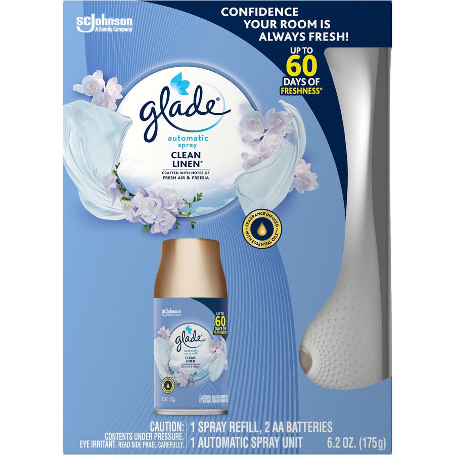 Glade Clean Linen Automatic Spray Kit - 6.20 oz - Clean Linen - 60 Day - 1 Pack. Picture 4