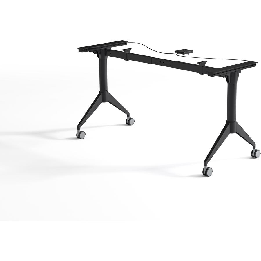 Lorell Spry Nesting Training Table Base - Black Folding Base - 2 Legs - 29.50" Height - Assembly Required - Cold-rolled Steel (CRS) - 1 Each. Picture 11