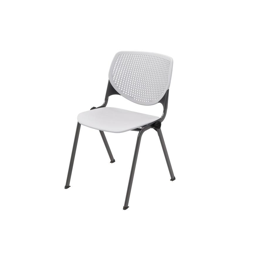 KFI Stacking Chair - Polypropylene Seat - Polypropylene Back - Steel Frame - Four-legged Base - White, Lime Green - 1 Each. Picture 5
