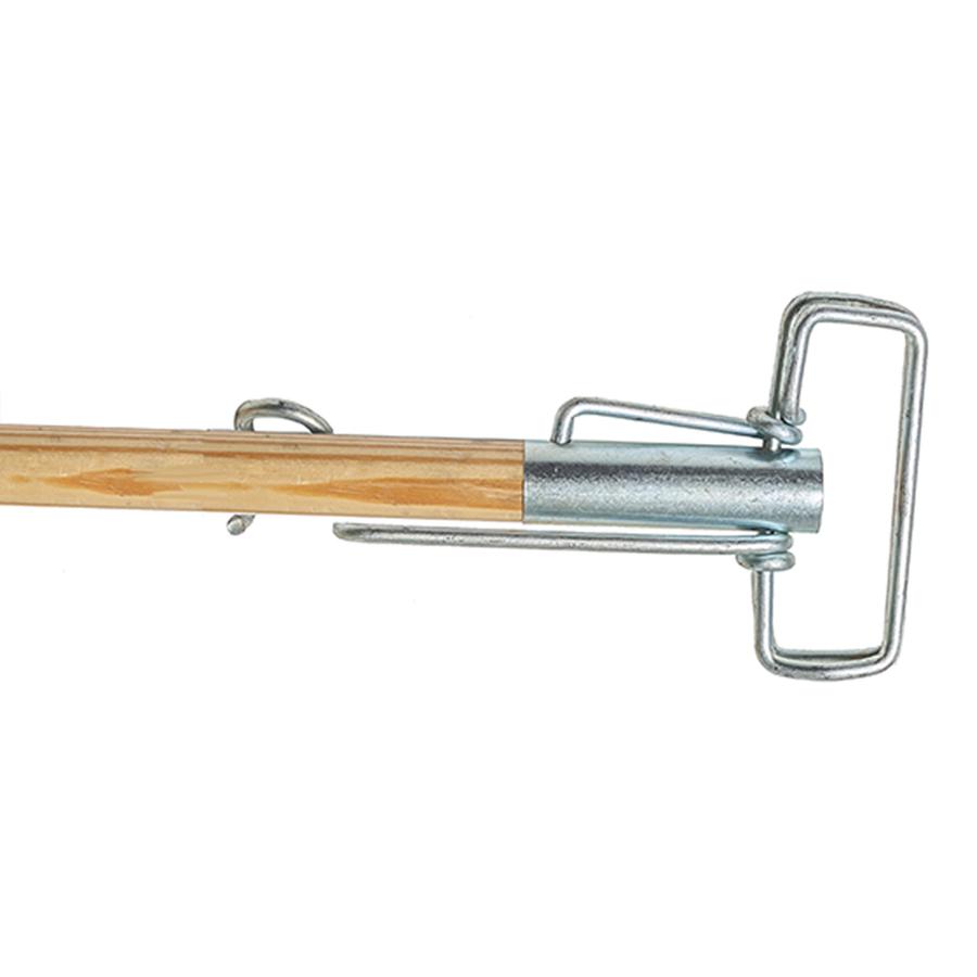 Genuine Joe Metal Sure Grip Mop Handle - 60" Length - 1.13" Diameter - Brown - Metal - 1 Each. Picture 2