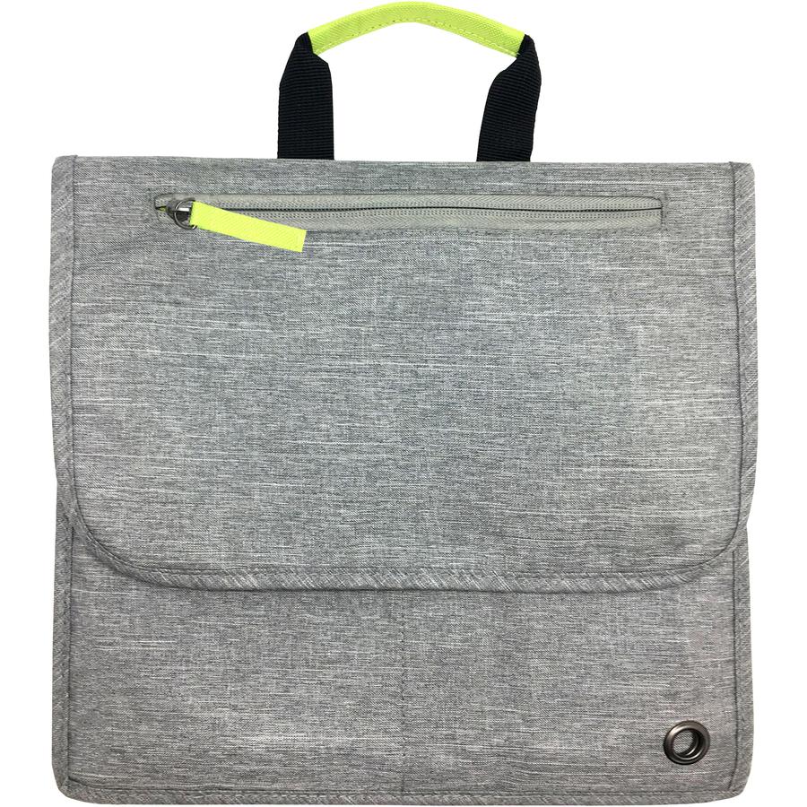 So-Mine Carrying Case Travel Essential - Ash Gray, Lime - 18" Height x 11.8" Width x 0.8" Depth - 1 Pack. Picture 3