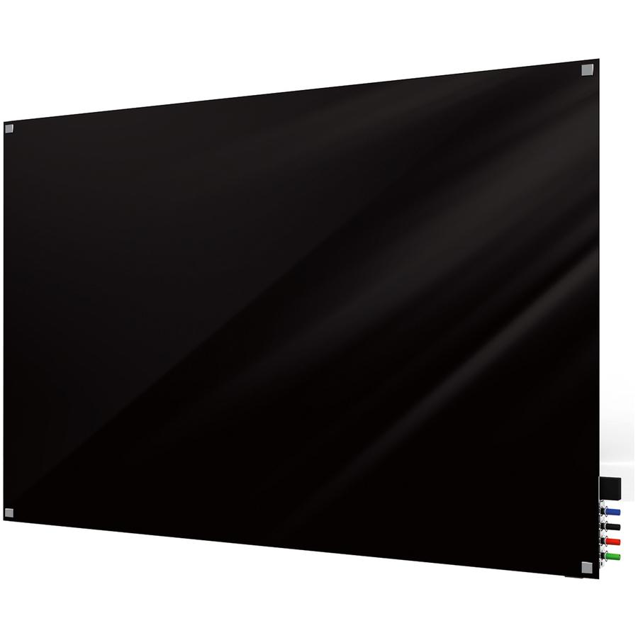 Ghent Harmony Dry Erase Board - 36" (3 ft) Width x 24" (2 ft) Height - Tempered Glass Surface - Black Back - Square - 1 Each. Picture 2