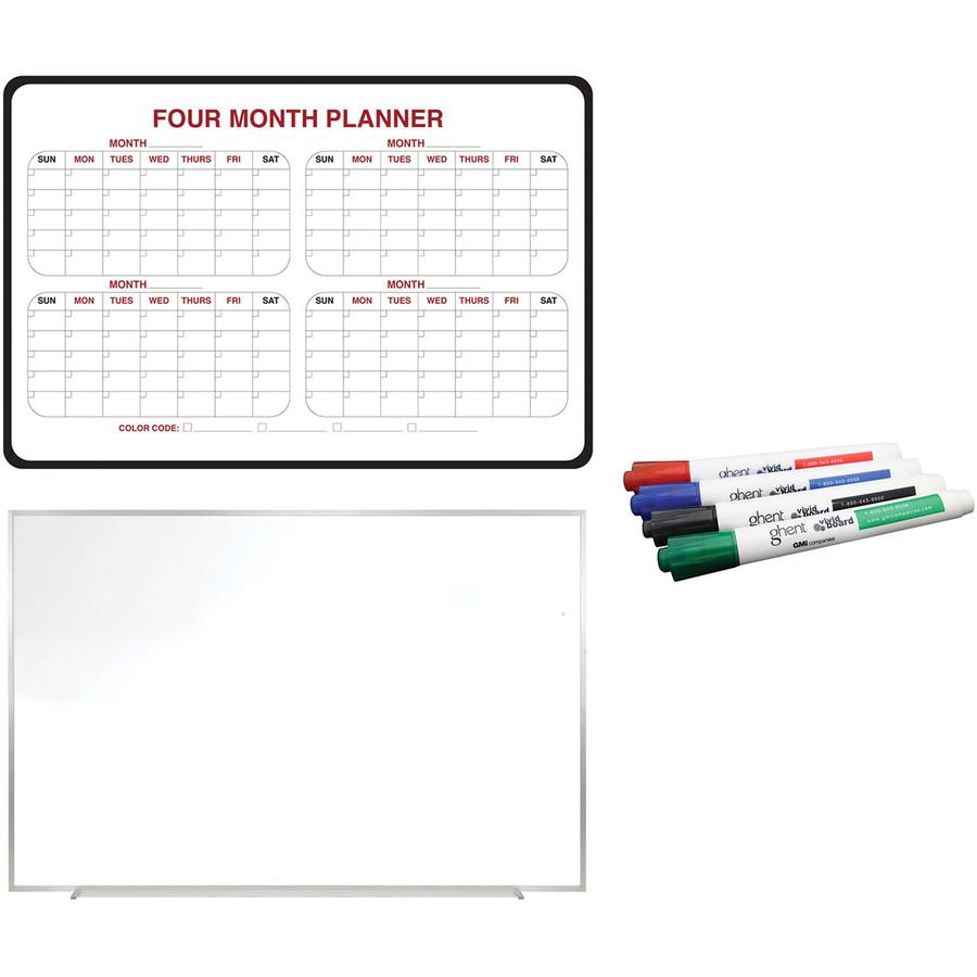 Ghent Dry Erase/Bulletin Board Kit - White, Assorted - 1 Each. Picture 2