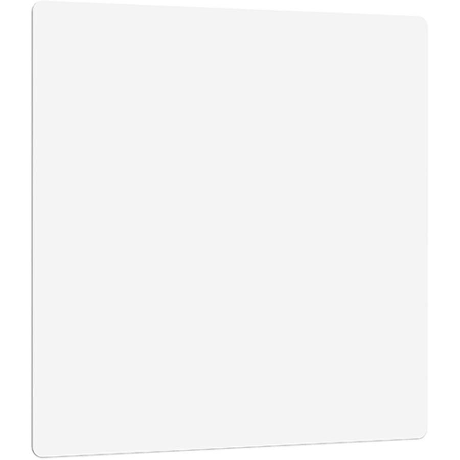 Lorell DIY Frameless Magnetic Glass Board - 36" (3 ft) Width x 36" (3 ft) Height - White Glass Surface - Aluminum Frame - Rectangle - Magnetic - 1 Each. Picture 3