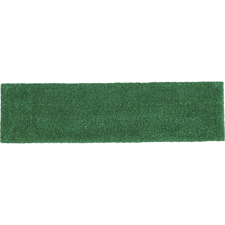 Rubbermaid Commercial Adaptable Flat Mop Microfiber Pad - 19.5" Length x 5.5" Depth - MicroFiber - Green - 12 / Carton. Picture 2