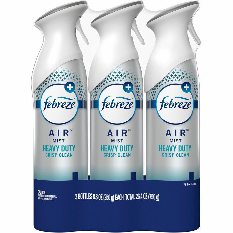 Febreze Air Freshener Spray - Spray - 8.8 fl oz (0.3 quart) - Crisp Clean - 3 / Pack - Odor Neutralizer, VOC-free, Heavy Duty. Picture 2