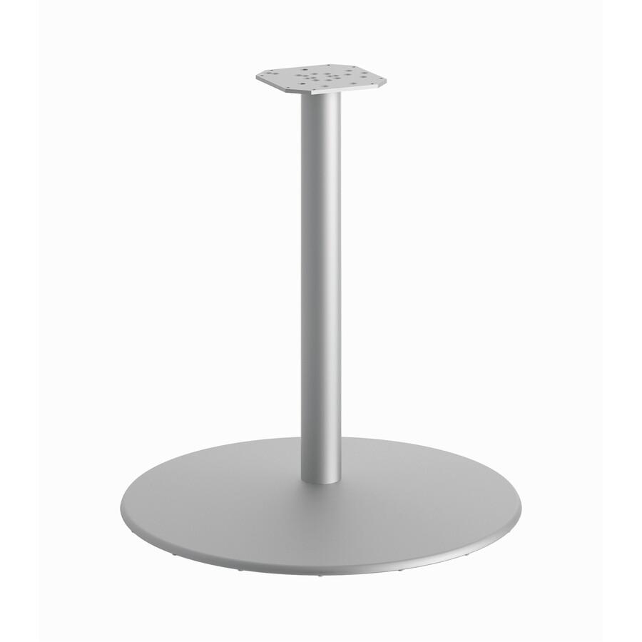 HON Between HBTTD30 Table Base - Round Base - Textured Silver. Picture 3