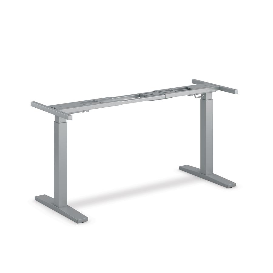 HON Coordinate HHABETA2S2L Table Base - Adjustable Height - Silver. Picture 5