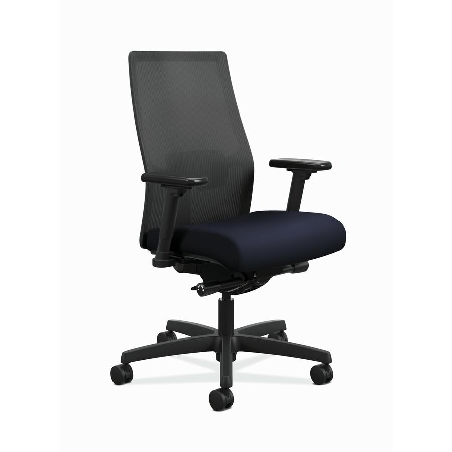 HON Ignition 2.0 Chair - Navy Fabric Seat - Black Mesh Back - Black Frame - Mid Back - Navy. Picture 2