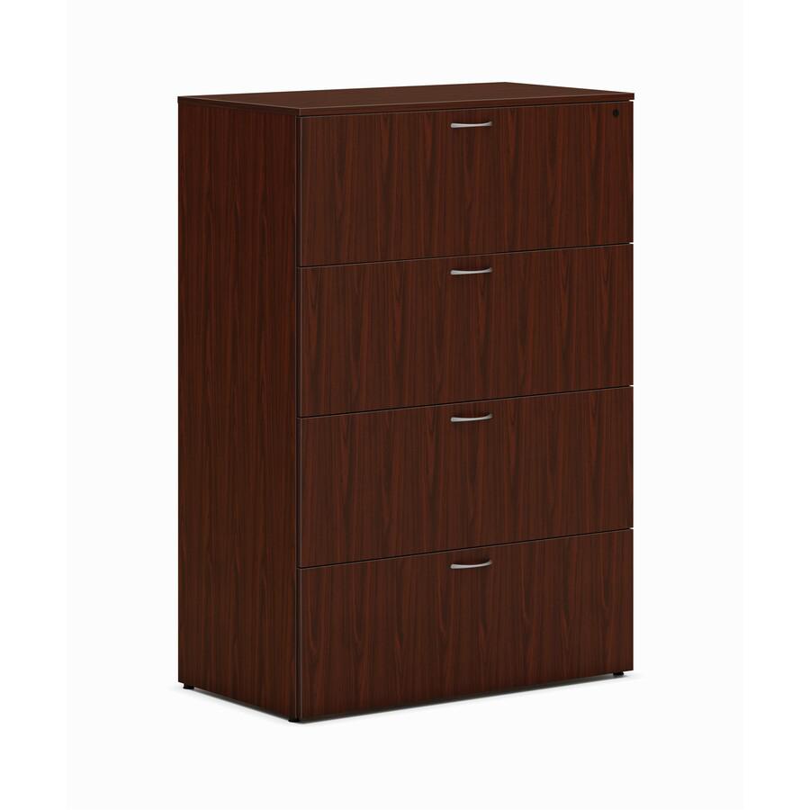 HON Mod HLPLLF3620L4 Lateral File - 36" x 20"53" - 4 Drawer(s) - Finish: Traditional Mahogany. Picture 2