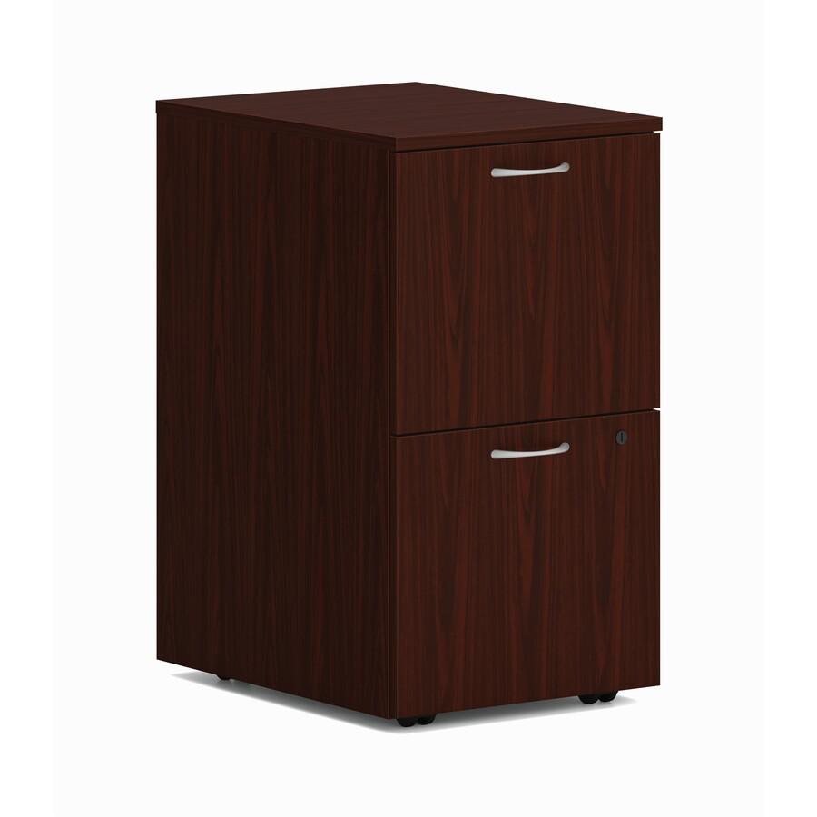 HON Mod HLPLPMFF Pedestal - 15" x 20"28" - 2 x File Drawer(s) - Finish: Traditional Mahogany. Picture 2