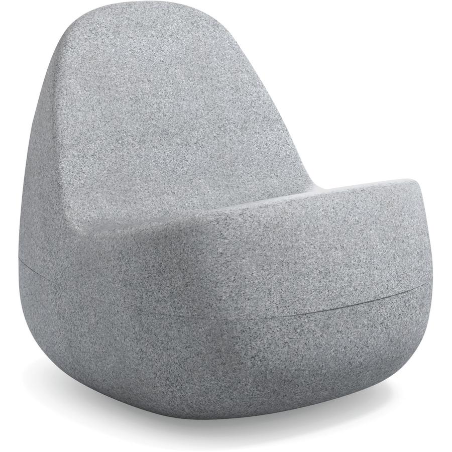 HON Skip Chair - Plastic Seat - Light Gray Plastic Back - Light Gray - Plastic. Picture 3