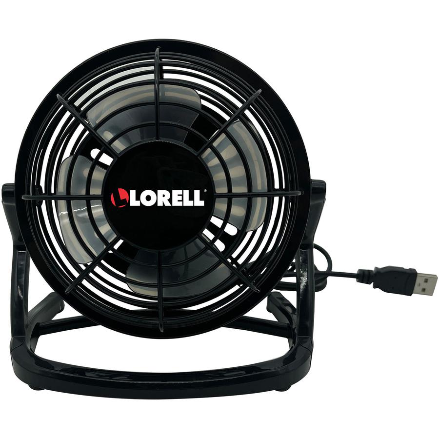 Lorell USB-powered Personal Fan - Adjustable Tilt Head, Durable, USB Powered, Compact - Metal, Plastic - Black. Picture 2