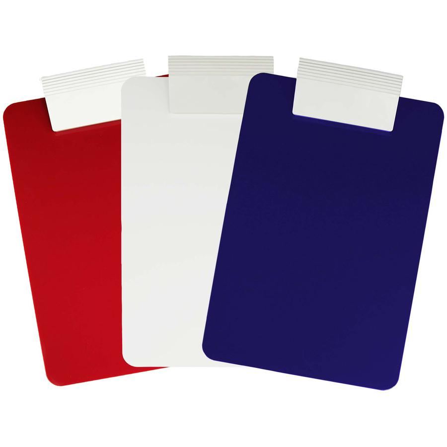 Saunders Antimicrobial Clipboard - 8 1/2" x 11" - Red, Blue - 1 Each. Picture 9
