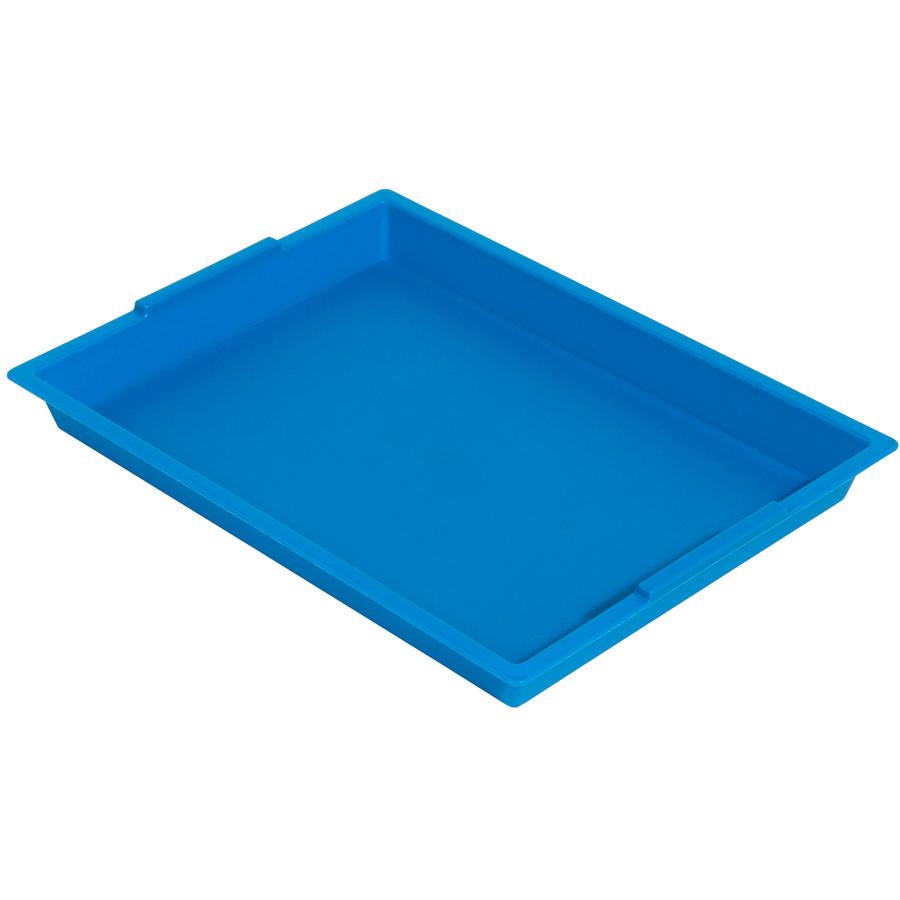 Deflecto Antimicrobial Finger Paint Tray - Painting - 1.83"Height x 16.04"Width x 12.07"Depth - Blue - Polypropylene, Plastic. Picture 4