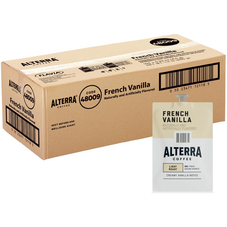 Flavia Freshpack Alterra French Vanilla Coffee - Compatible with Flavia Creation 200, Flavia, Flavia Creation 500 - Medium - 100 / Carton. Picture 2
